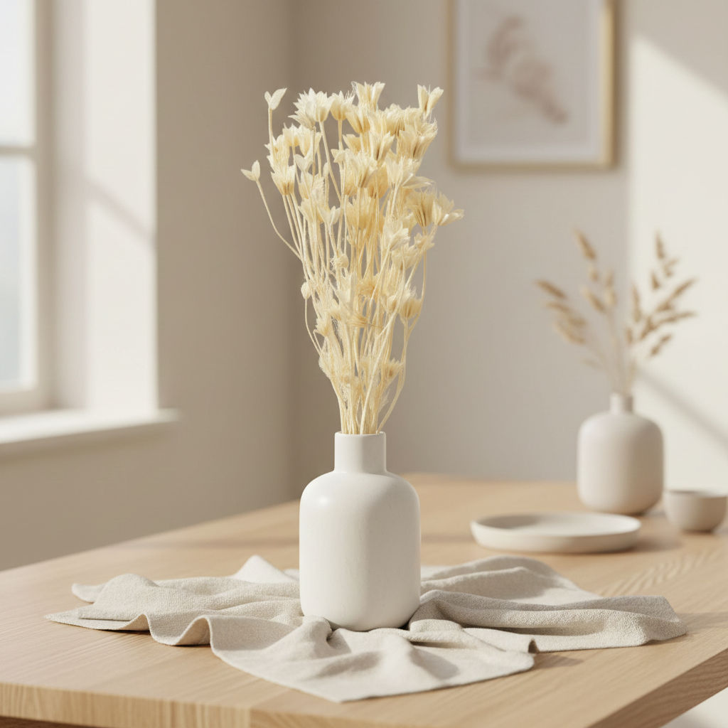 Sušená nigella bílá – elegantní sušená květina do vázy a boho dekorací